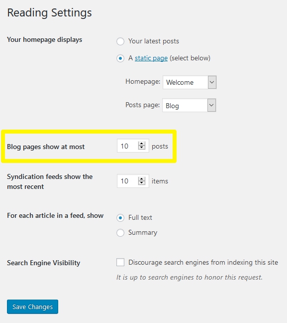 reduce number of blog posts to increase multilingual site speed