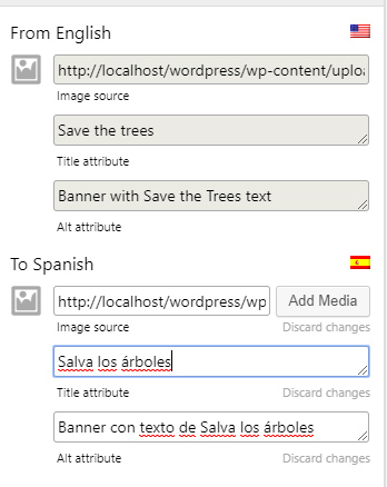Translating image alt attribute and title using TranslatePress