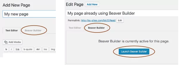Edit page using Beaver Builder