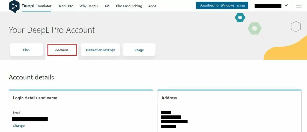 Find your DeepL API Key