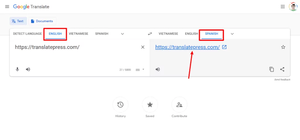 Automatically translate website using Google Translate