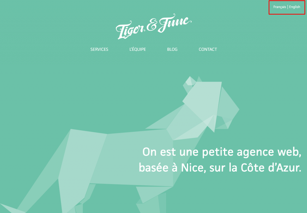 Tiger and June homepage