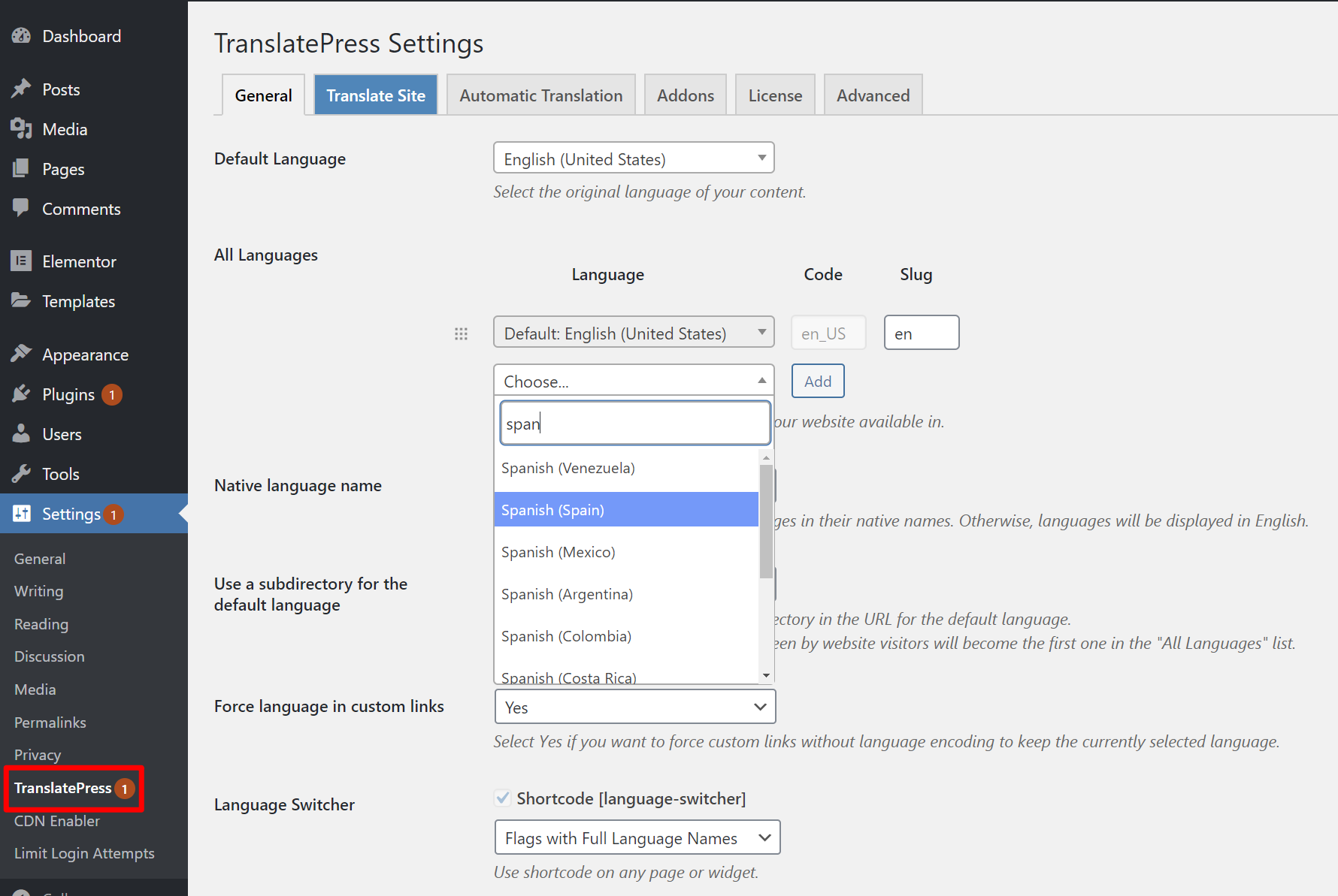 elementor language switcher elementor language switcher