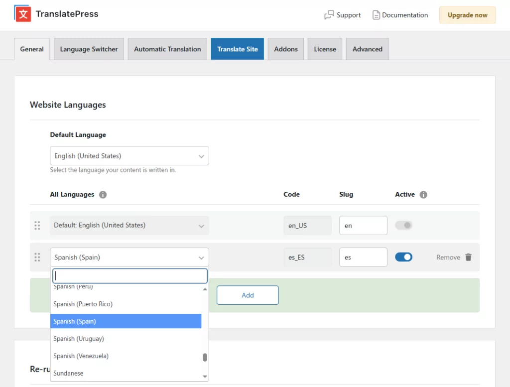 choose language for multilingual website