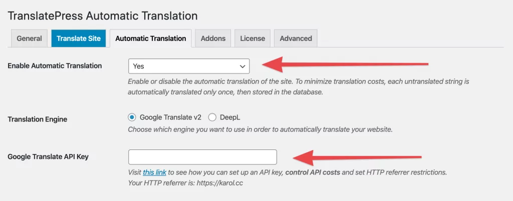 WordPress localization: automatic translation
