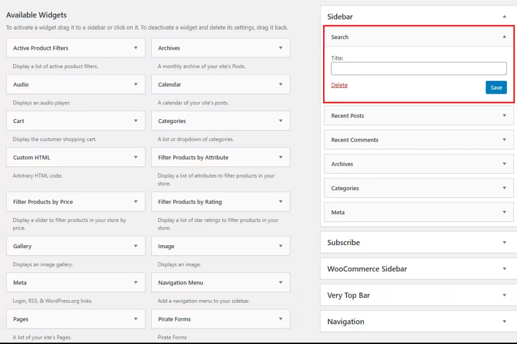 Multilingual WordPress search form widget