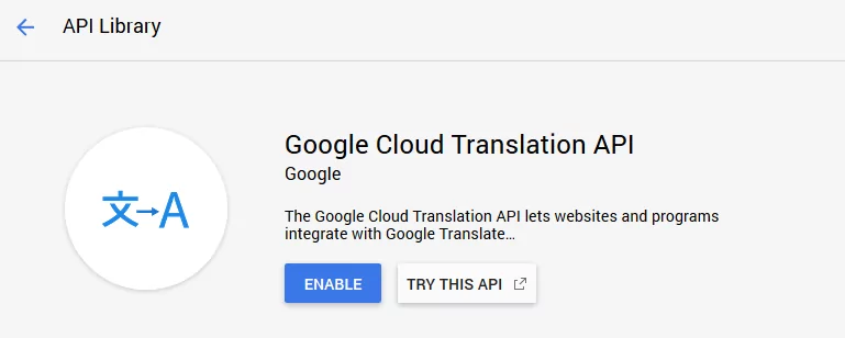 Accessing the Google Cloud translation API.