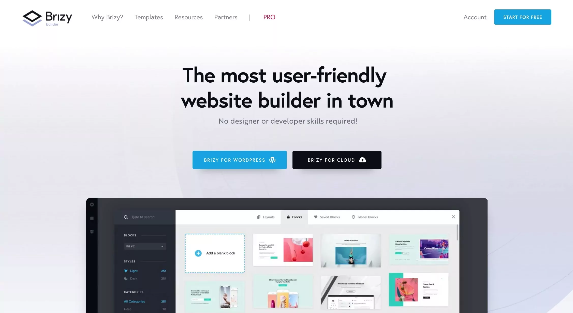 Brizy - one of the best WordPress page builders for multilingual sites