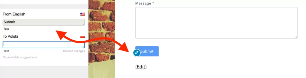 translate buttons in WordPress multilingual forms