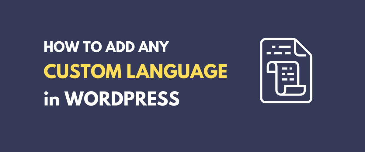WordPress Custom Language tutorial