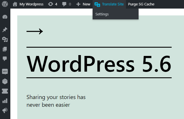 Accessing the TranslatePress translator