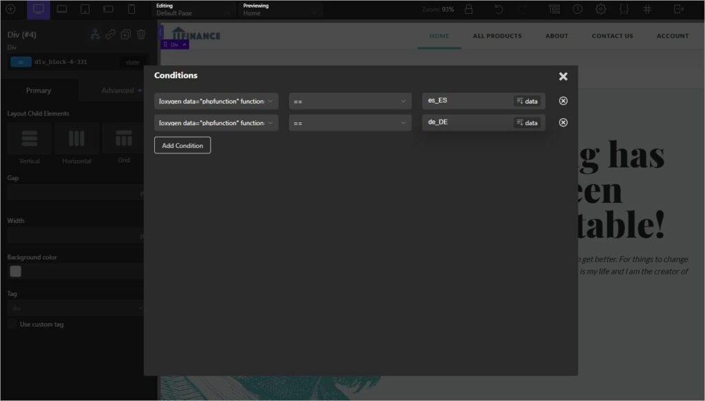 Oxygen Restrict by Language - Set Another Language Code