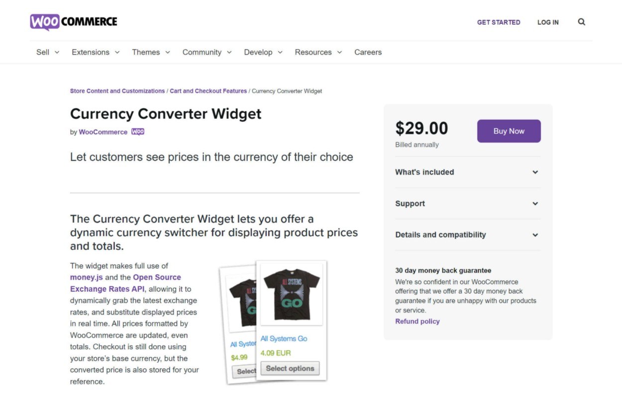 WooCommerce currency converter widget plugin