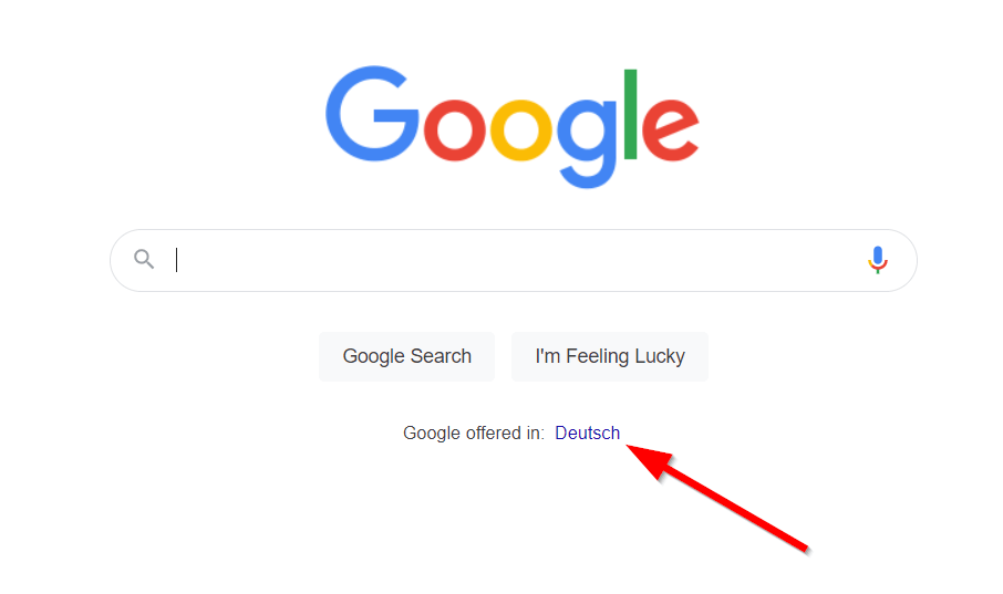 google language button text