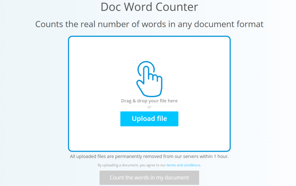 Doc Word Counter web page word counter website