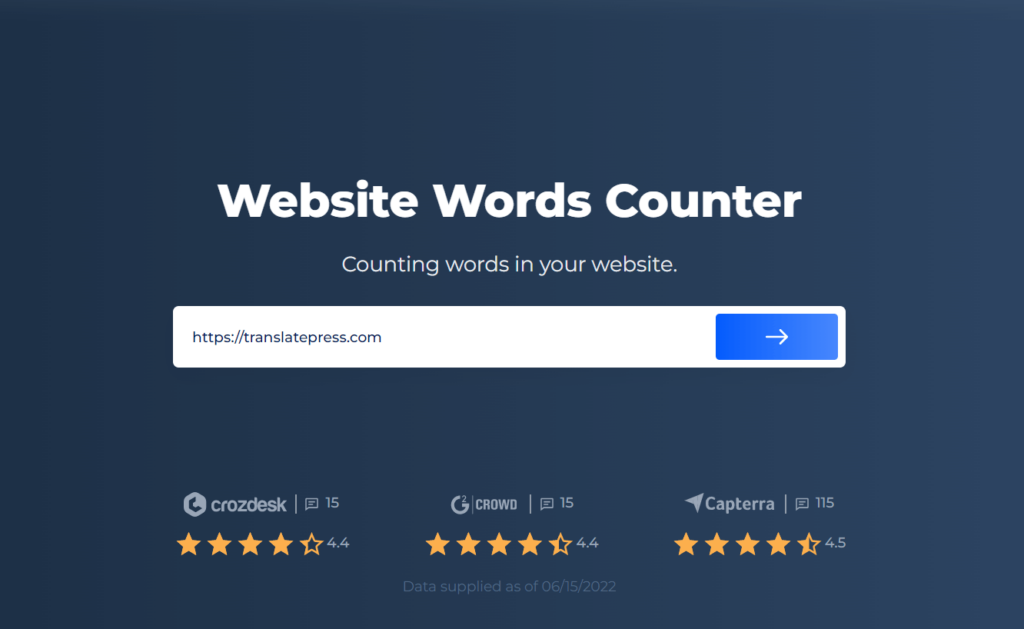 Sitechecker web page word counter
