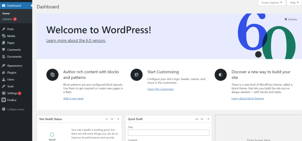 wordpress dashboard pros and cons