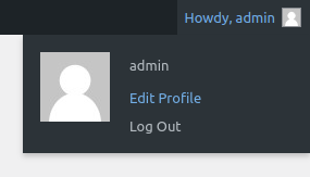 Admin user profile