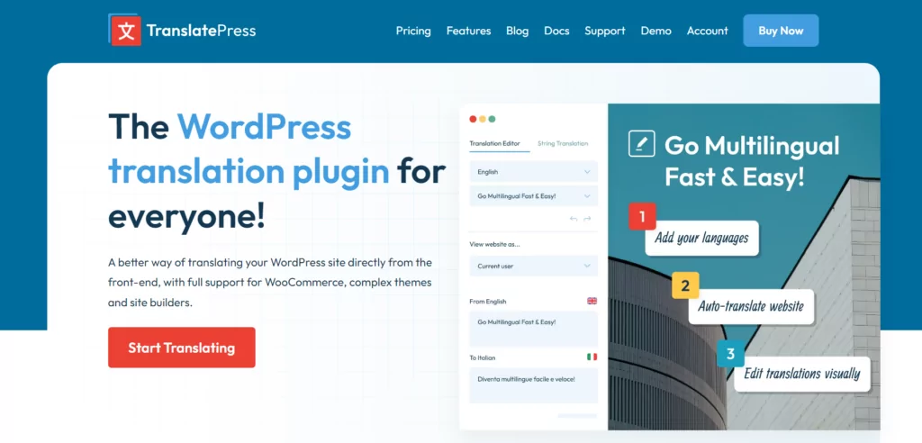 translatepress plugin