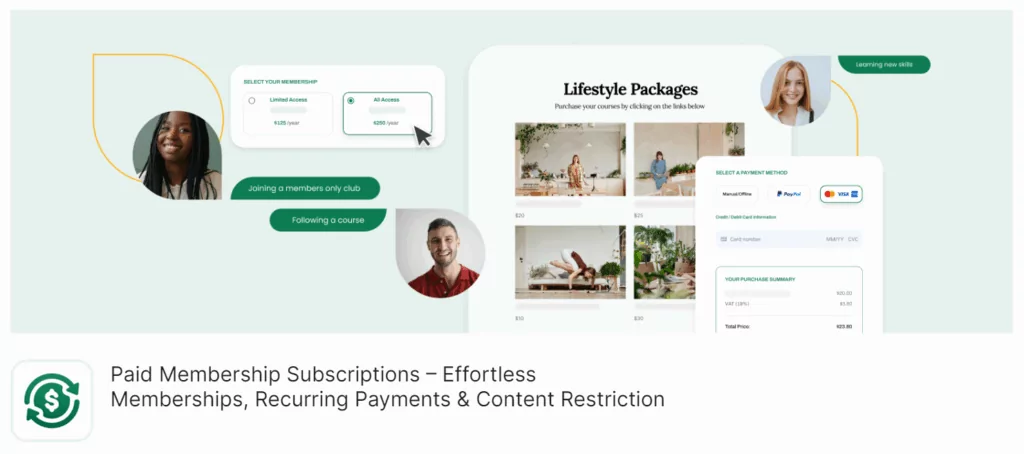 paid member subscriptions plugin for woocommerce