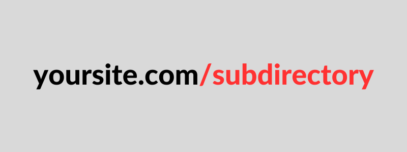 an example of a subdirectory vs a subdomain