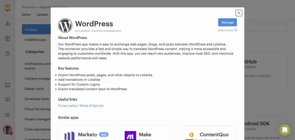 manage wordpress strings