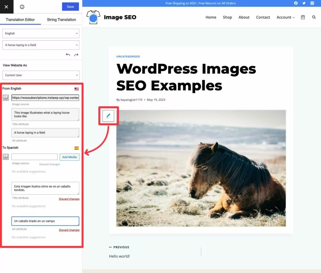 How to create SEO friendly images in multiple languages