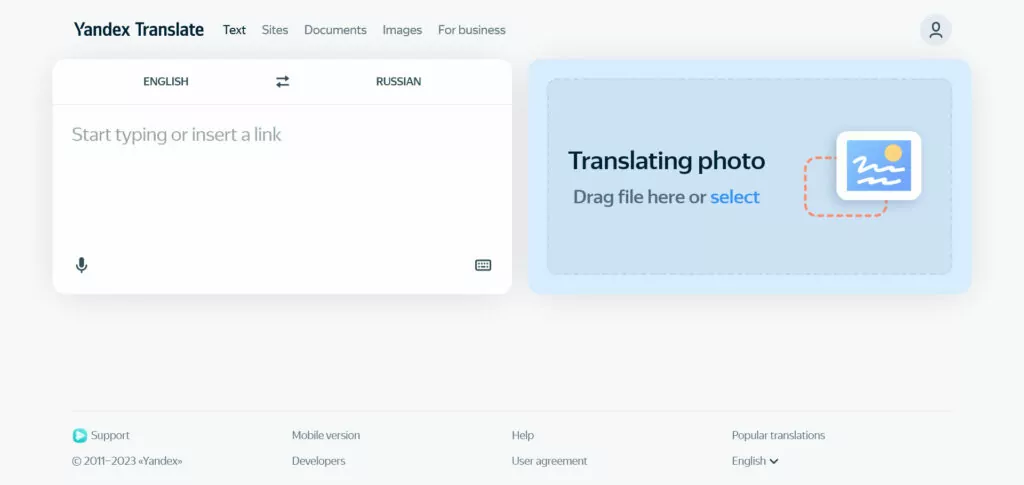 yandex translate machine translation software