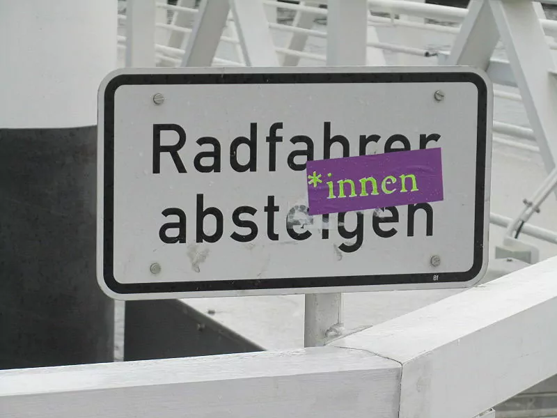 german sign gender neutral sticker