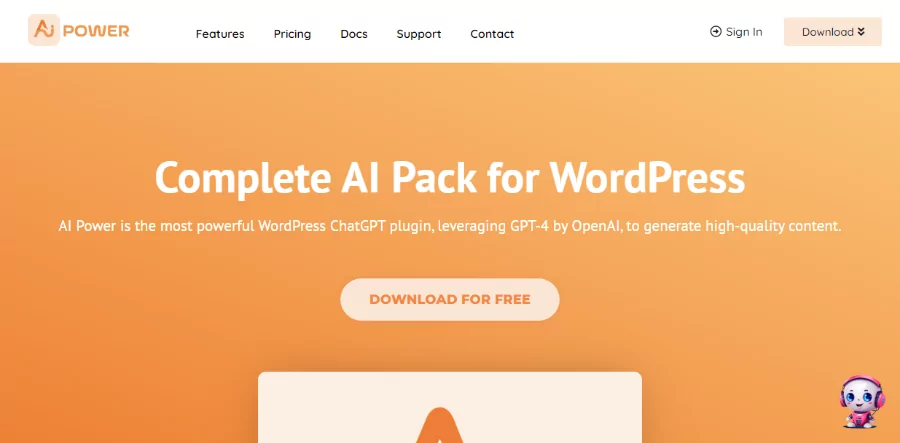 ai power chatbot plugin for wordpress