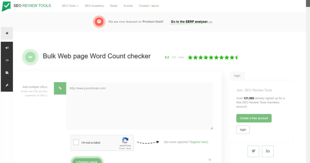 SEO Review tools word counter