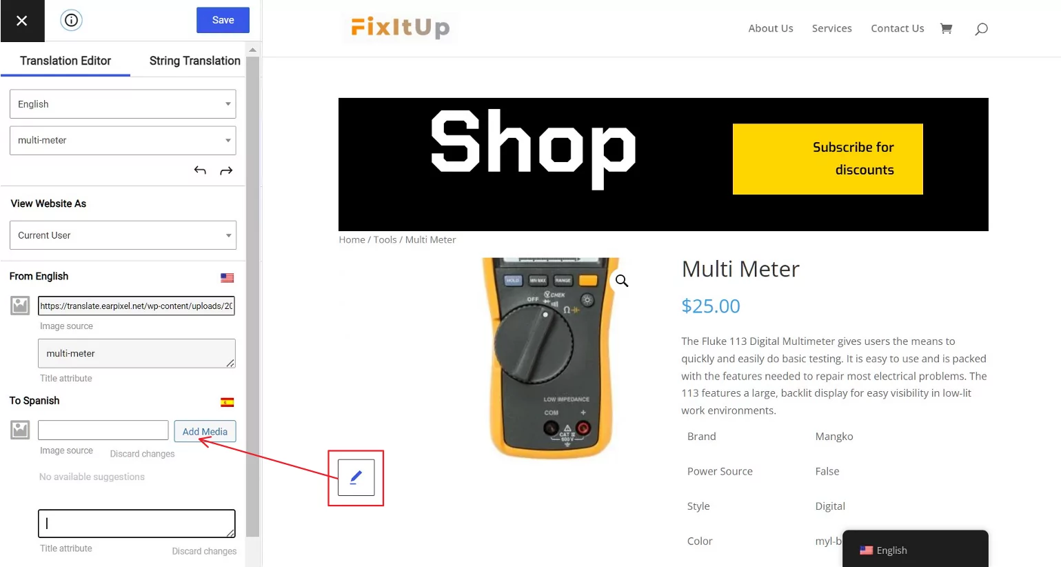 Translate product images in WooCommerce to turn your site multilingual for free