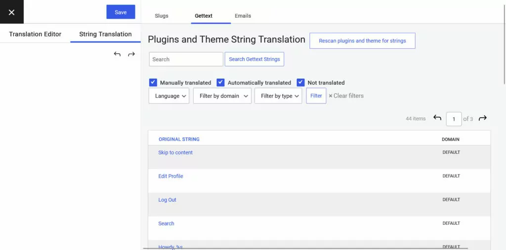 translatepress string translation