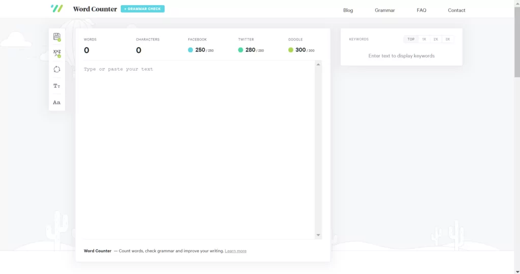 wordcounter.io web site word counter