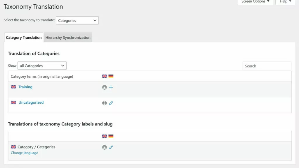 wpml taxonomy translation interface