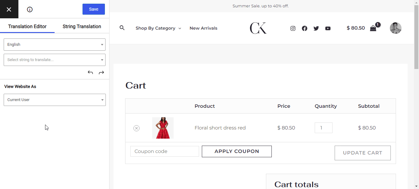 How to translate WooCommerce cart and checkout pages