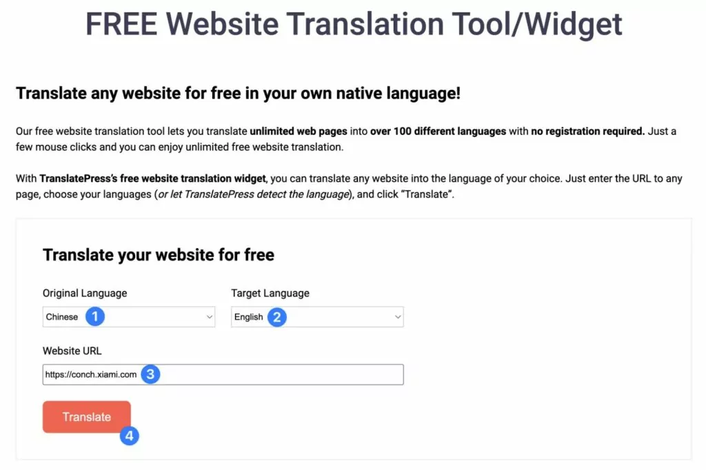 Translate any website to Chinese