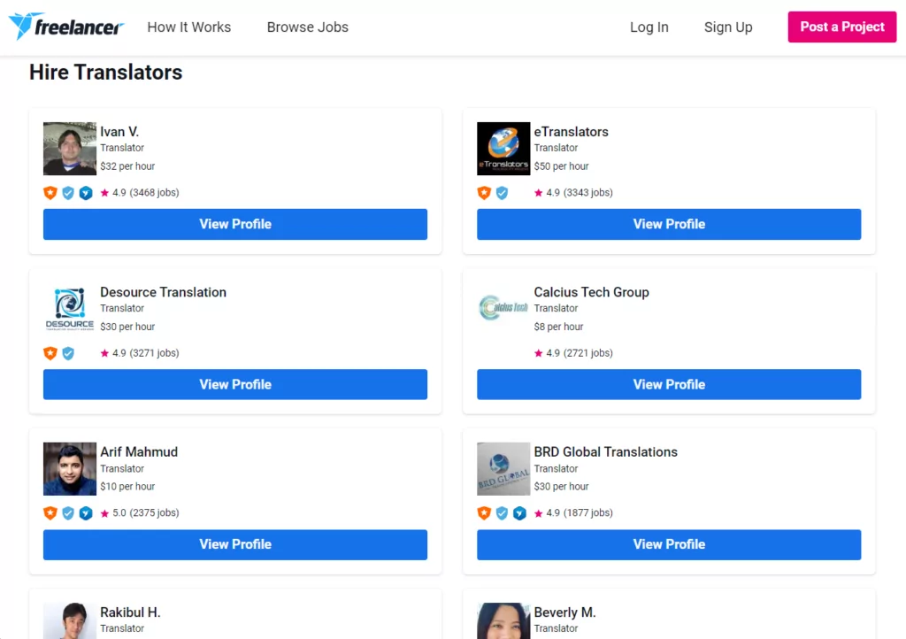 freelance translators from freelancer.com