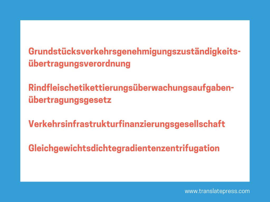 very long german compound words examples