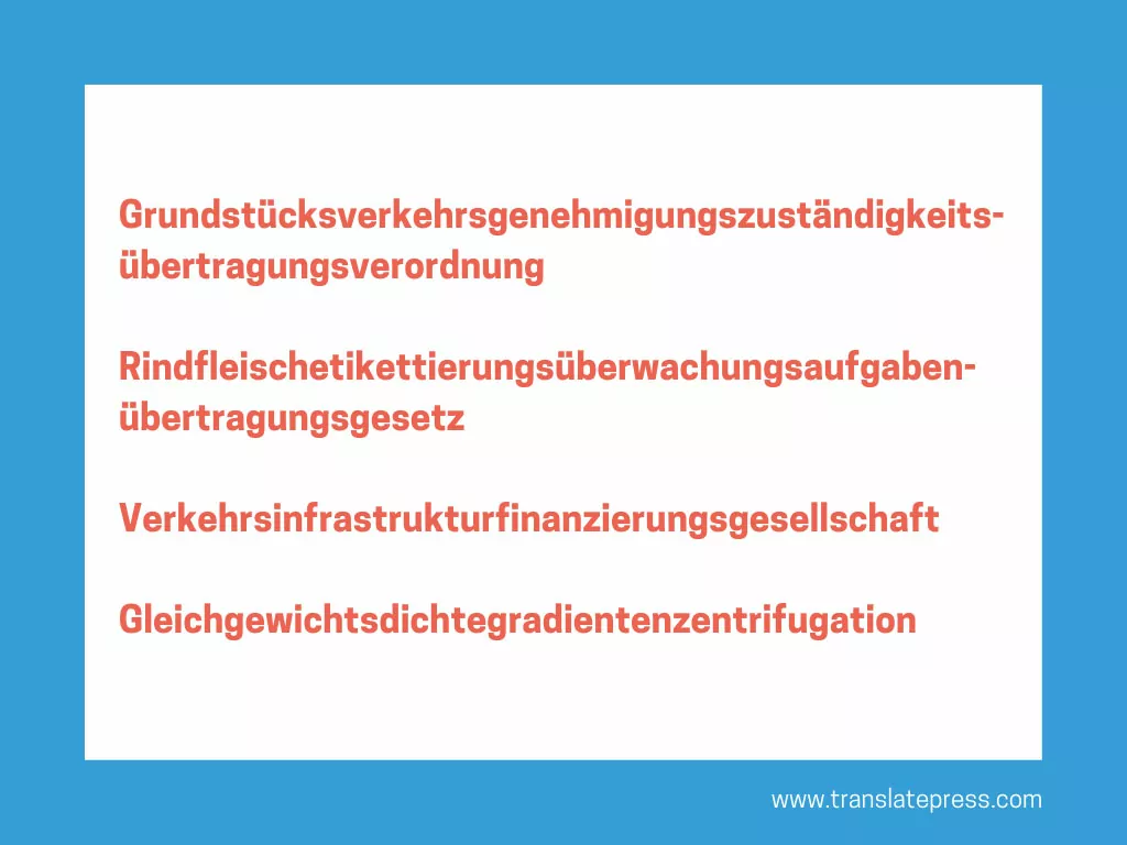 very long german compound words examples