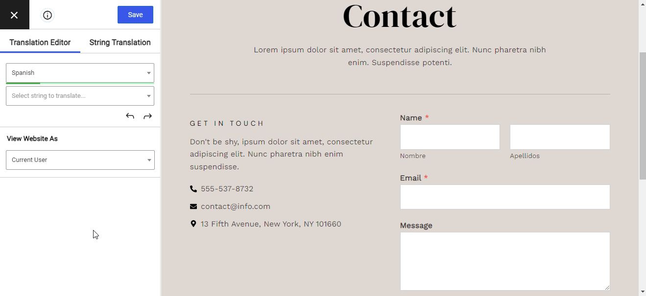 best way to translate a website: translate contact forms