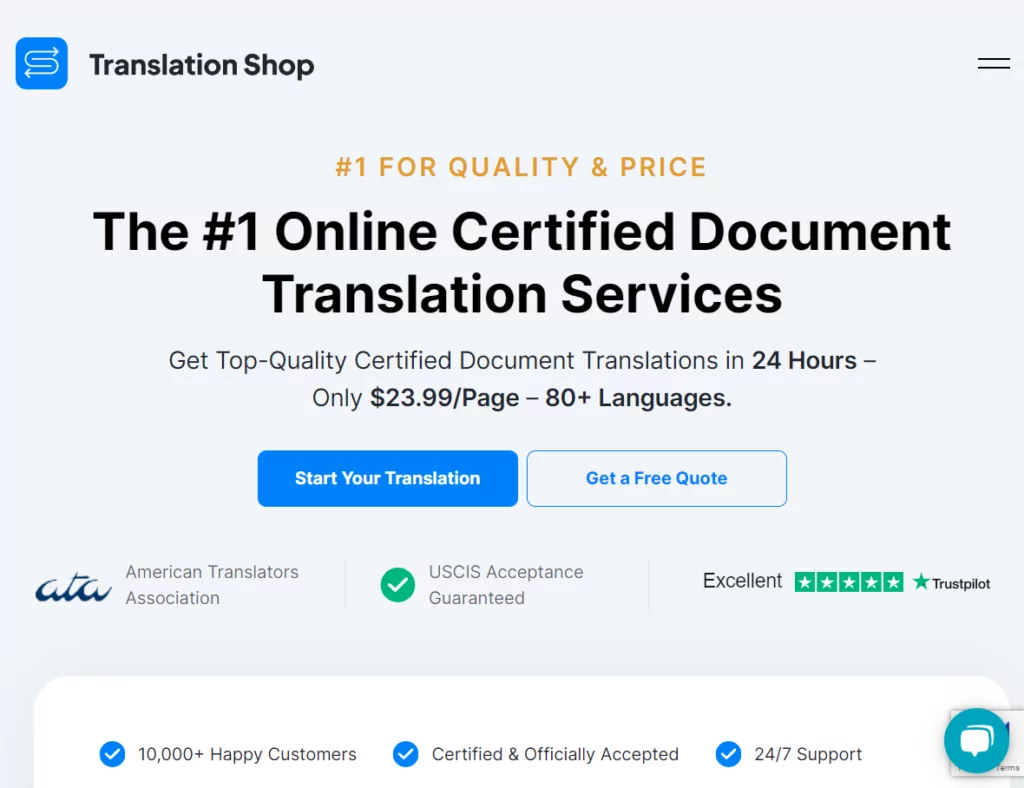 translationshop financial translation service