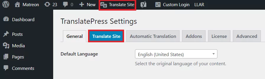 manually translate cookies and website