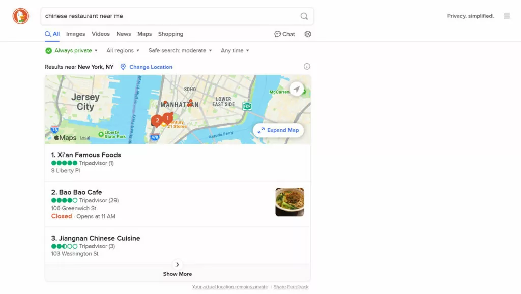 duckduckgo local search example