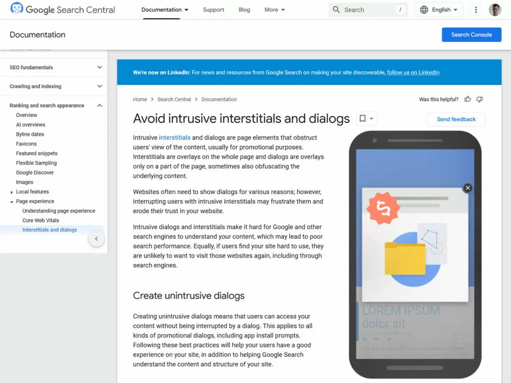 google interstitials guidelines