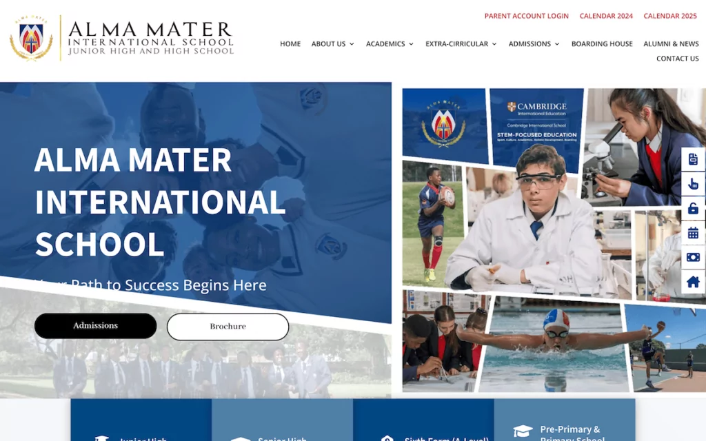 The Alma Mater International School website.