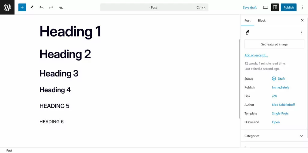 heading tags example