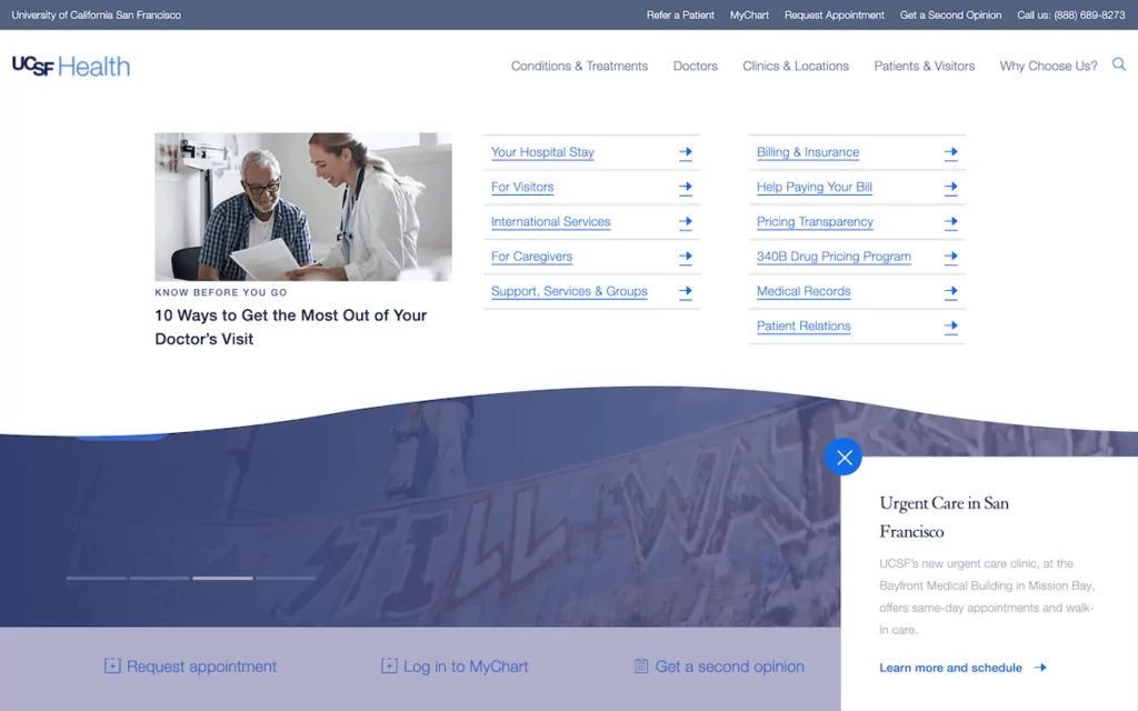 The UCSF website.