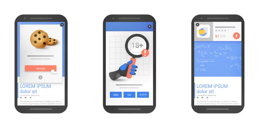acceptable popups following mobile seo best practices