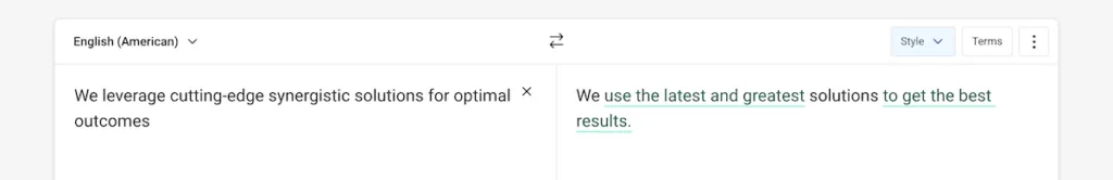 Turning complex business-speak into casual writing with DeepL Write.